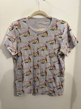 Marc Jacob’s Light Gray Tee with Pink & Yellow Gymnast Print - graphic tee